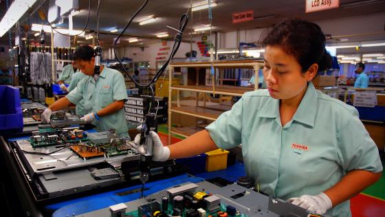 Electronics factory workers, Cikarang, Indonesia