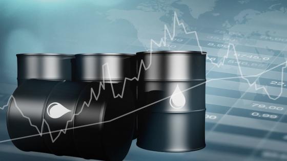 Image showing oil barrels and oil prices