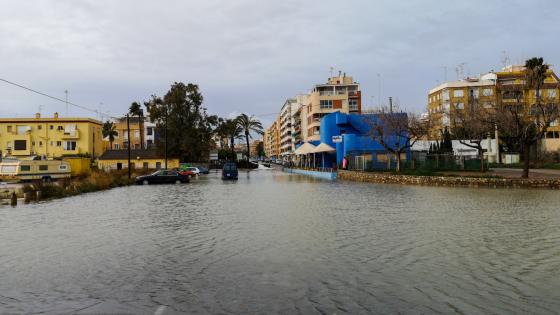 Flooding in Puerto De Sagunto, Spain