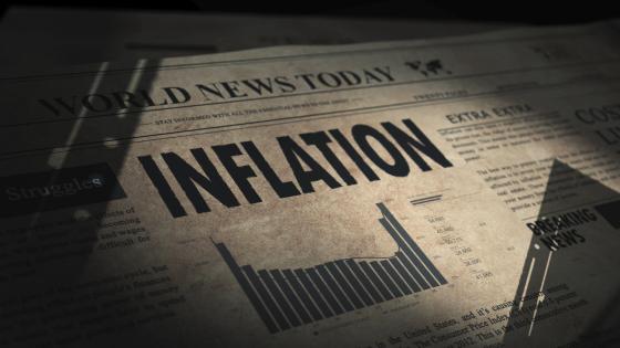 Article about inflation in newspaper