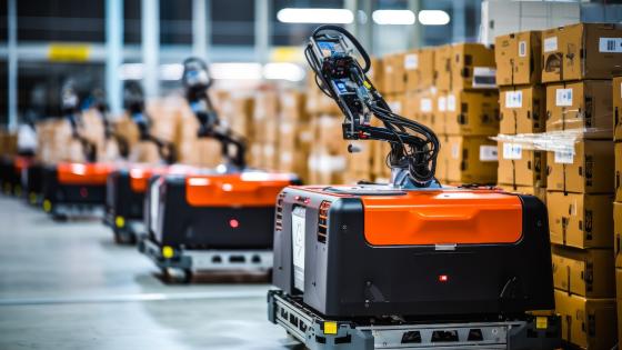 Robots in a warehouse