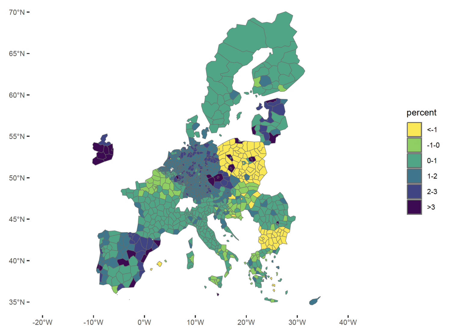 Figure 1 Crude rate of net migration by NUTS 3 regions, 2022